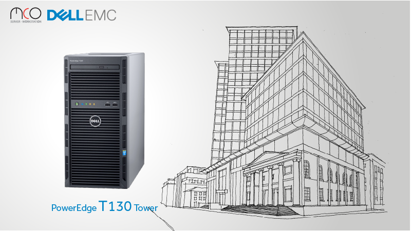 Dell PowerEdge T130 dành cho khối doanh nghiệp